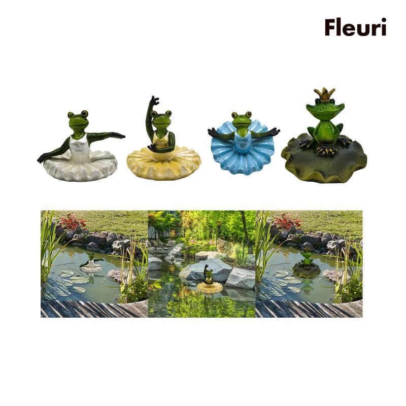 Ếch Nổi Trên Mặt Nước Bằng Nhựa Resin Dễ Thương Dùng Trang Trí Vườn