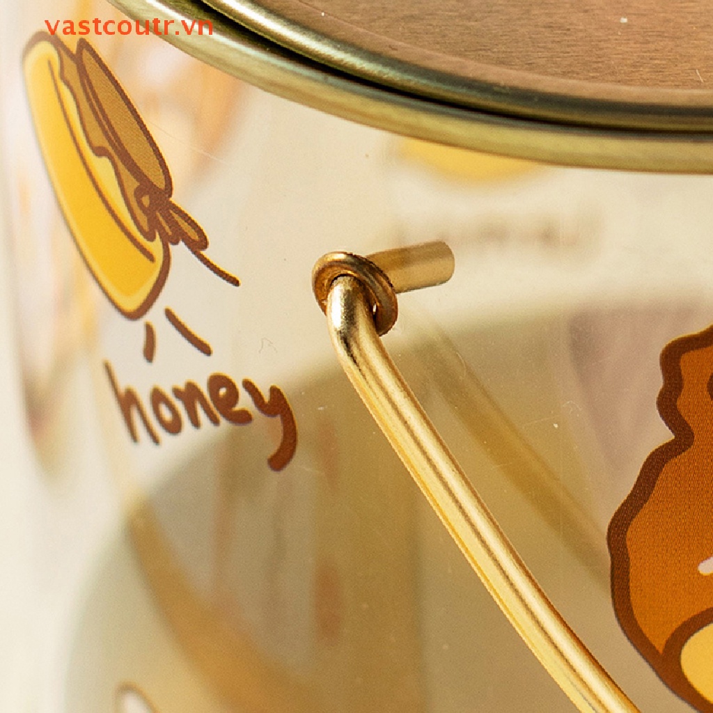 Hộp Thiếc Đựng Bánh Kẹo / Snack Trong Suốt In Họa Tiết Hoạt Hình Dễ Thương