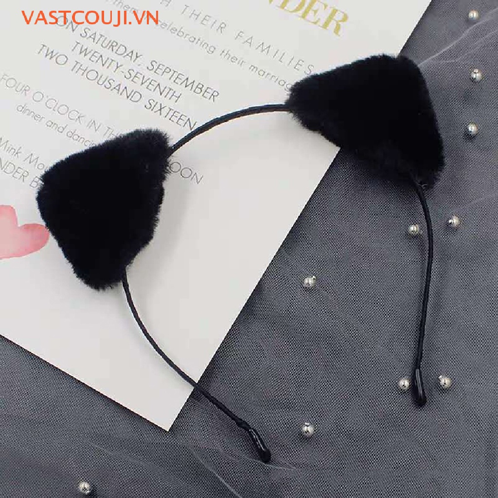 Băng Đô Tai Mèo Bông Hóa Trang Nhân Vật Hoạt Hình VASTJI