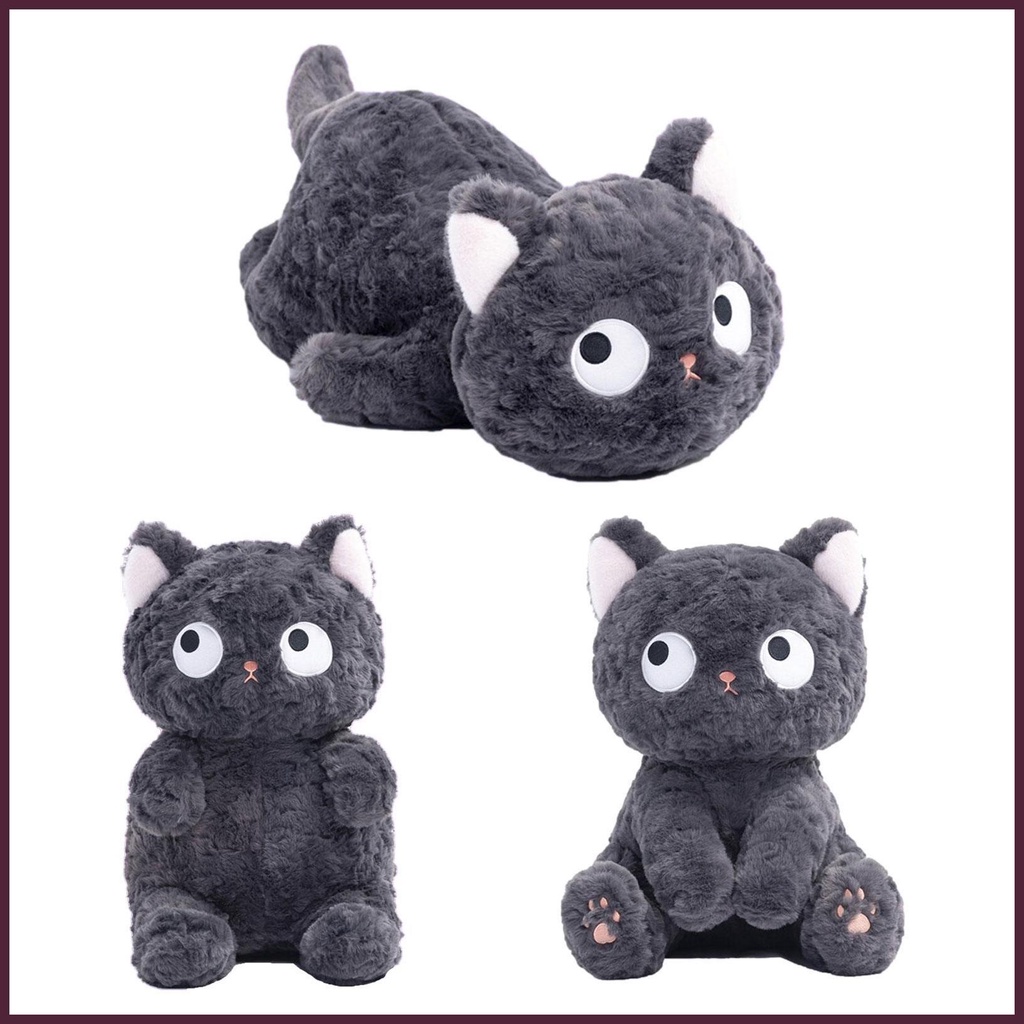 Mèo Đen Nhồi Bông Mắt To Mềm Mại Đáng Yêu