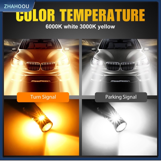 ☃Nhà Cửa☃ Set 2 Bóng Đèn Led Tín Hiệu Đậu Xe 3157 4157na 3457a 6000k Ánh Sáng Trắng / 3000k Chống Thấm Nước
