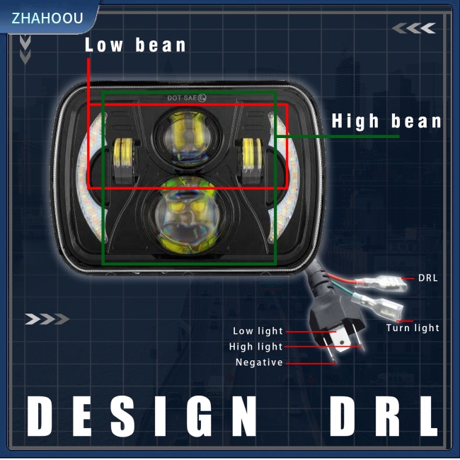 ☃Nhà Cửa☃ Đèn Pha Led Hình Vuông Bằng Nhôm Chống Nước Ip67 10000lm Cho Xe Máy