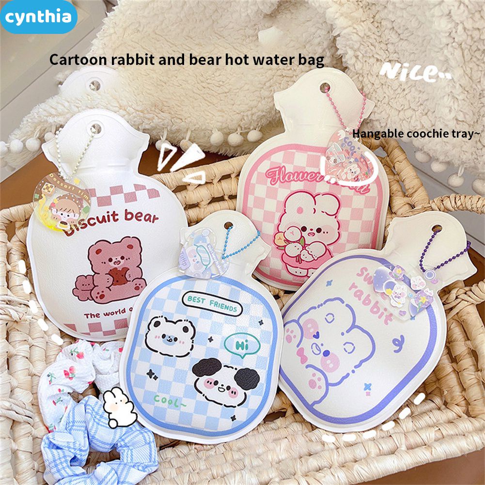 Túi Nước Hoạt Hình Túi Nước Ấm Mini Cầm Tay Dễ Thương Túi Nước Ấm Âm Thanh Nổi 3D Trong Suốt Dễ Thương Túi Nước Nóng Thời Gian Phun Di Động Bằng PVC Cyn