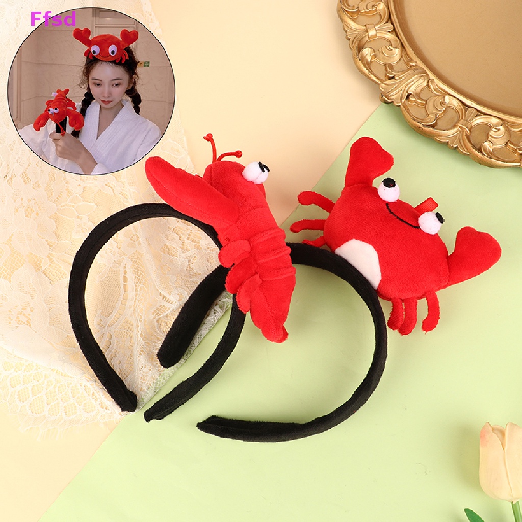 {Ffsd} Băng Đô Cài Tóc Hình Cua Biển Nhồi Bông Dễ Thương Sáng Tạo Bán Chạy