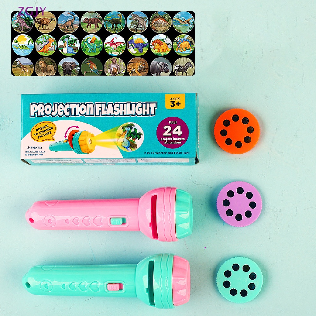Đồ Chơi Đèn Pin Chiếu Họa Tiết Động Vật Hoạt Hình Phát Sáng Giáo Dục Sớm Cho Trẻ Mẫu Giáo Mới