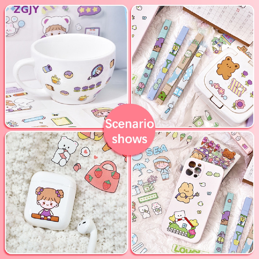 20 / 100 Miếng Dán Chống Thấm Nước Hình Thú Cưng Hoạt Hình Dễ Thương#Hộp Quà Thủ Công Họa Tiết Trái Tim 39; s DIY Mới