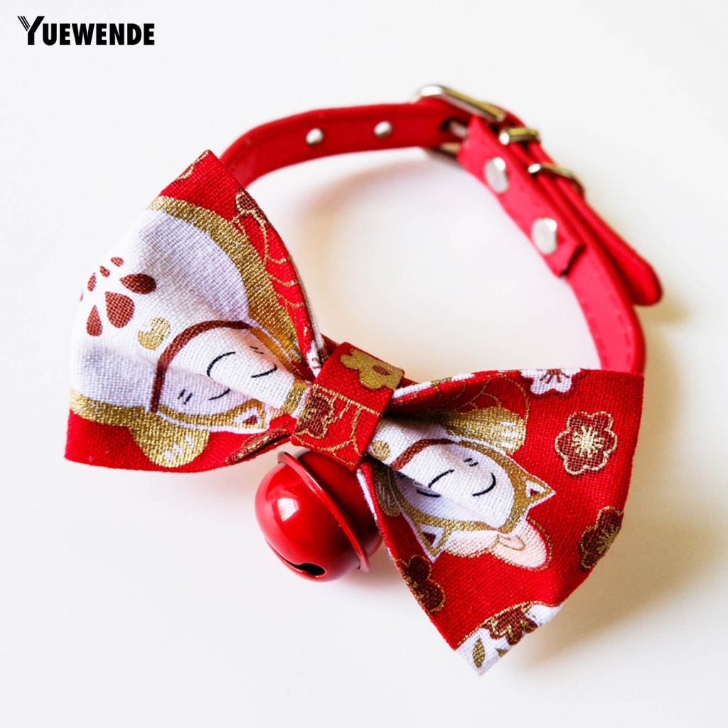Vòng Cổ Polyester Đính Chuông Kiểu Trung Hoa Cho Thú Cưng