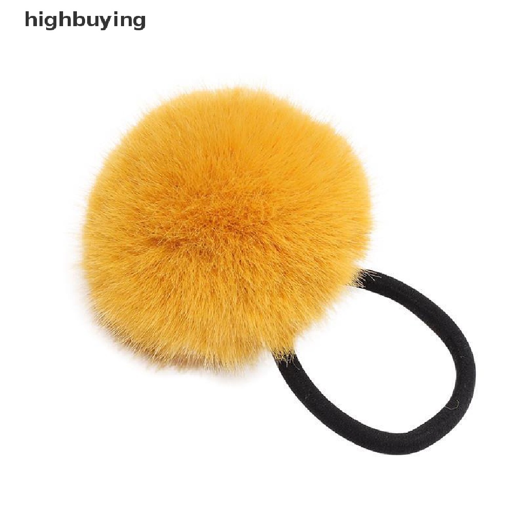 Dây Buộc Tóc Đính Bóng Lông Xinh Xắn Cho Nữ