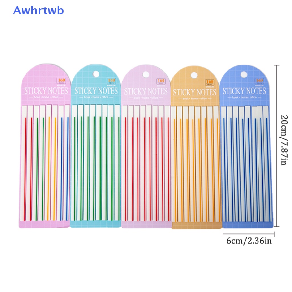 Set 60 Miếng Dán Ghi Chú Màu Macaron Trong Suốt Dạ Quang Tiện Dụng Mới