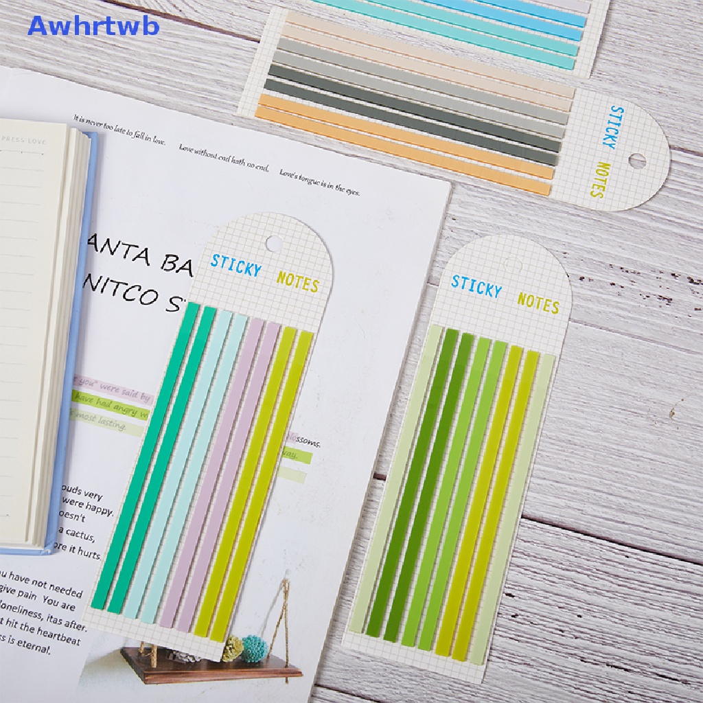 Set 160 Miếng Dán Ghi Chú Màu Macaron Trong Suốt Siêu Mỏng Tiện Dụng Cho Học Sinh / Văn Phòng Mới