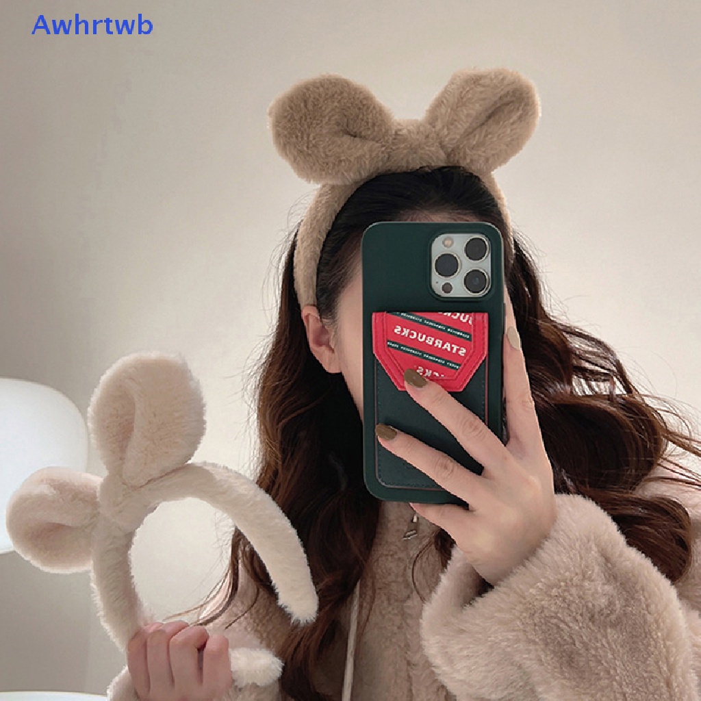 1 Băng Đô Tai Thỏ Lông Nhung Màu Trơn Dành Cho Nữ Mới