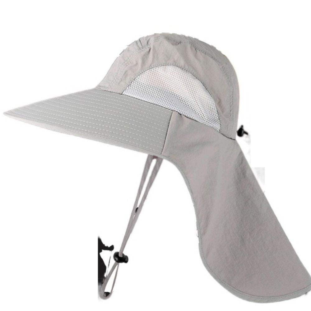QUINTON Mũ Rộng Vành Chống Tia UV Có Tấm Che Cổ Tiện Dụng Khi Đi Câu Cá / Leo Núi Ốp