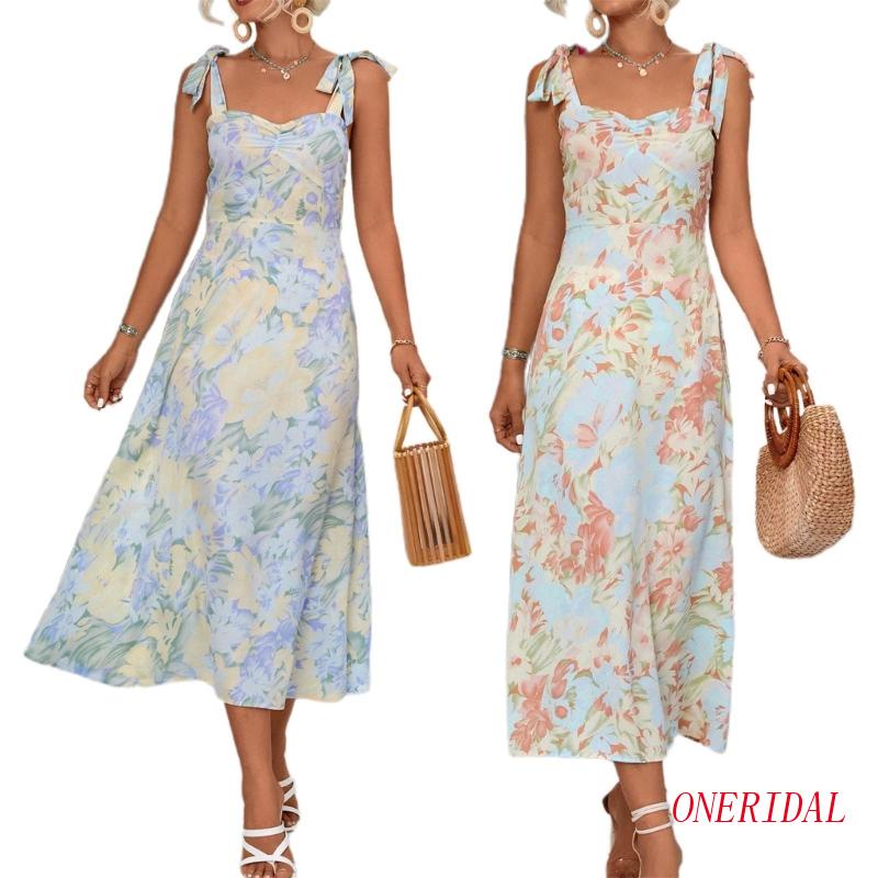 Đầm Quây Ngực Không Tay In Hoa Thời Trang Mùa Hè 2023 Dành Cho Nữ
