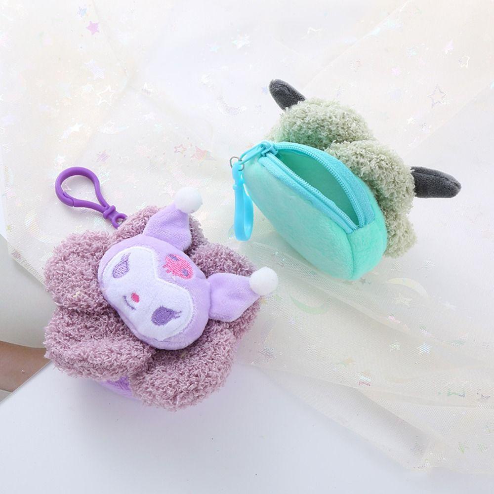 Aaron1 Túi Đựng Tiền Xu / Tai Nghe / Đồ Chơi Nhồi Bông Mini Hình Chú Chó Pudding Có Khóa Kéo Dùng Làm Quà Tặng Sinh Nhật