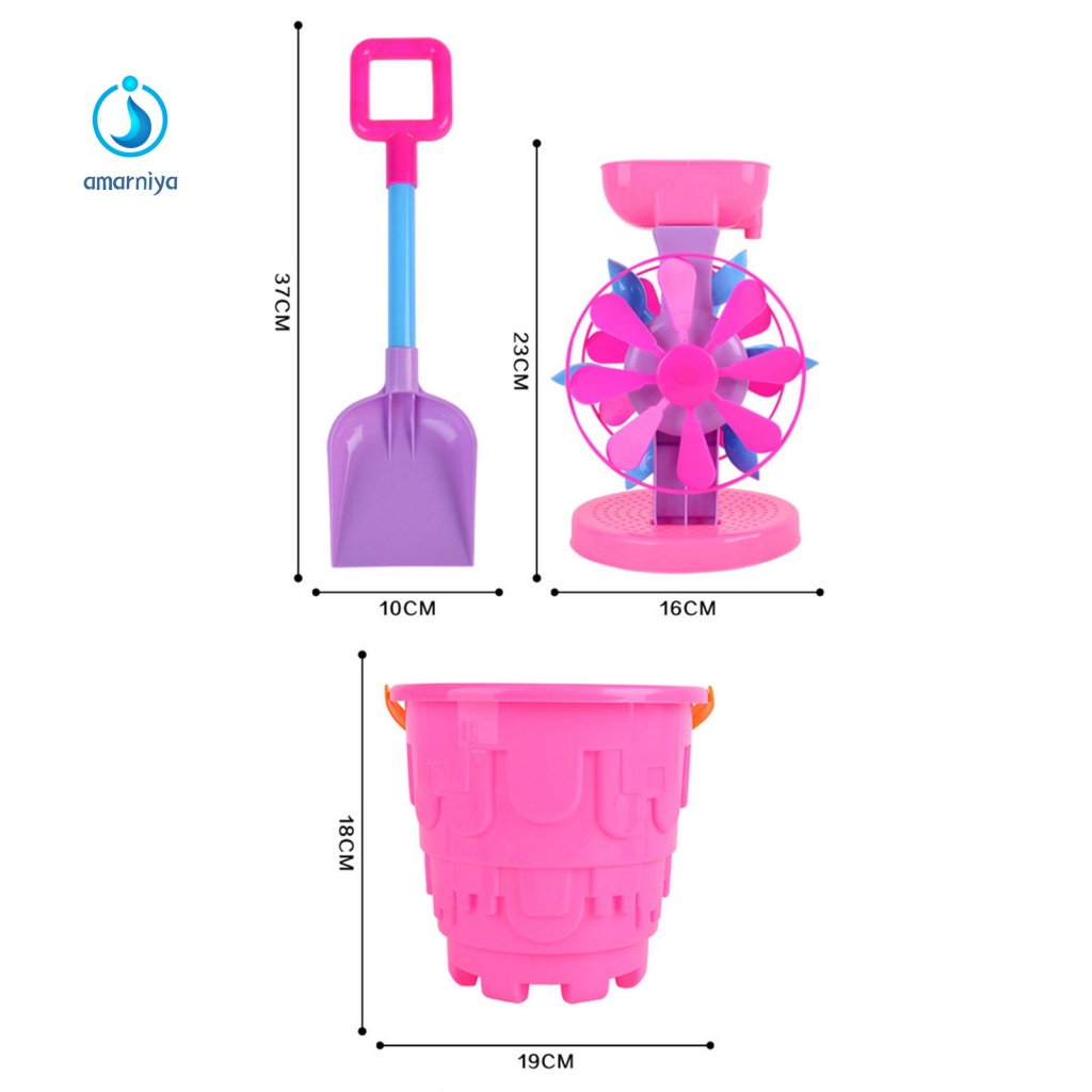 1 Bộ Xô Đựng Cát Bãi Biển Màu Sắc Sống Động