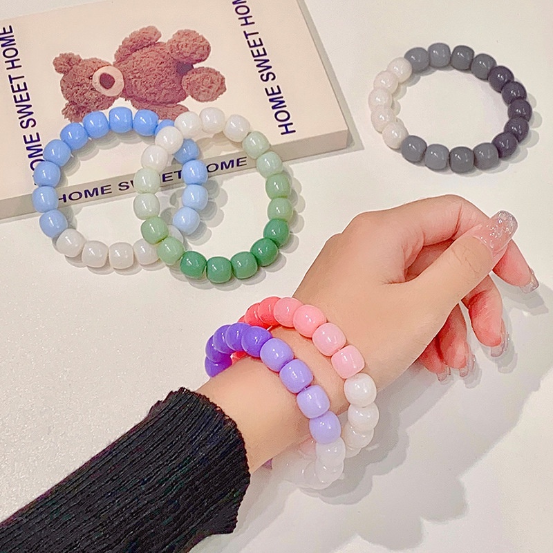 Vòng Tay Hạt Đá Mã Não Nhiều Màu Sắc Phong Cách Thời Trang