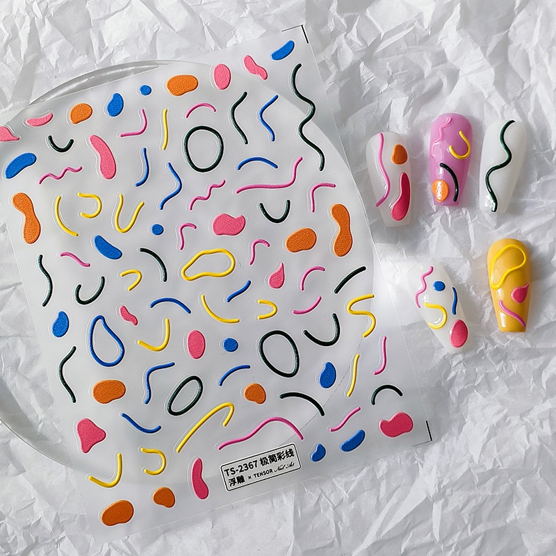 Miếng Dán Trang Trí Móng Tay Họa Tiết Hoạt Hình 5d Dễ Thương Cho Bé ts-2611