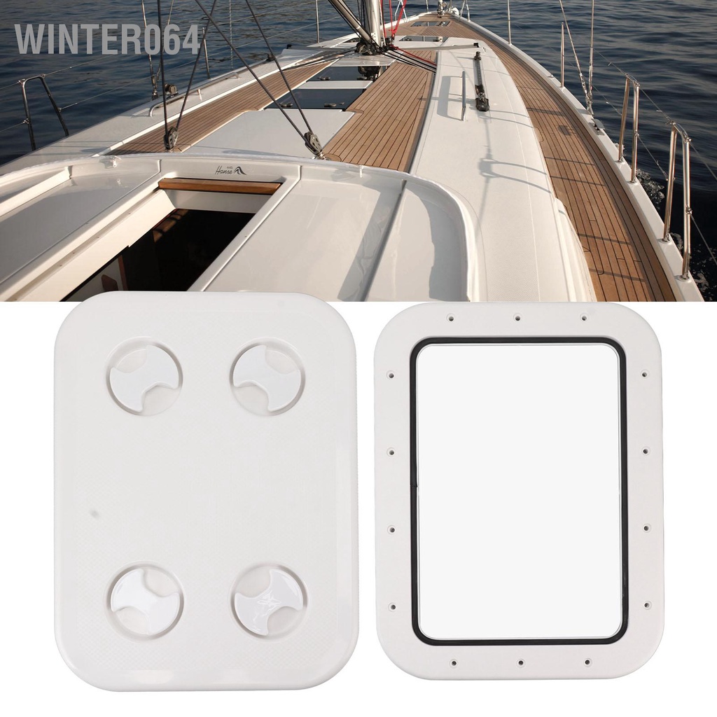 Winter064 Boat Hatch Square Deck Access with Lid 4 Công tắc quay Niêm phong mạnh 357x247mm Kích thước cắt ra để thông gió Kiểm tra hàng hải