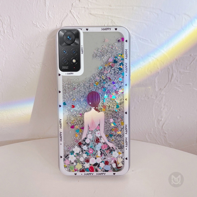 Ốp Điện Thoại Kim Tuyến Nước Cho Xiaomi Poco X5 Pro X3GT M3Pro M4Pro F3 Mi 11 11Lite 12 10T Pro13 Redmi 9T Note 10 12 Pro