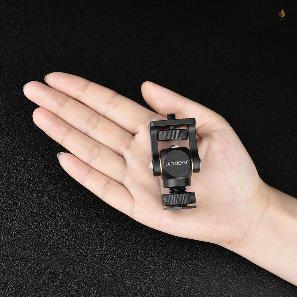 ANDOER Giá Đỡ Màn Hình Máy Ảnh Mini Bằng Hợp Kim Nhôm Kèm Ốc Vít 1 / 4 Inch Cho DSLR
