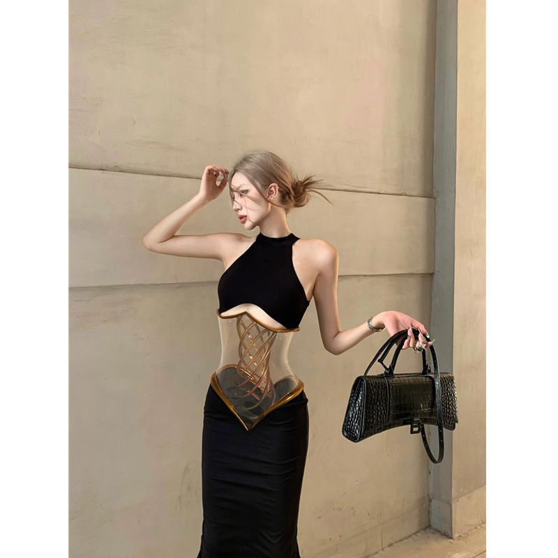 [F &amp; X] Đầm Sát Nách Dáng Dài Phong Cách Mới Mùa Hè Ngọt Ngào Quyến Rũ Cho Nữ