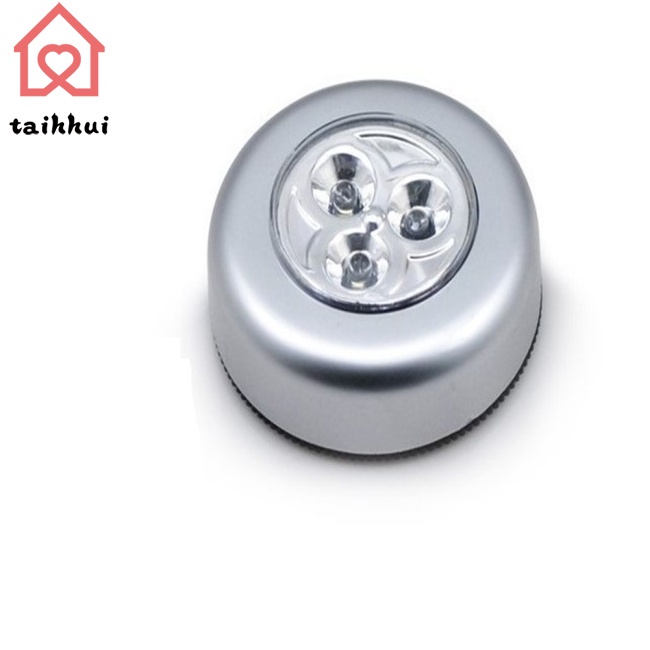 Đèn Led 3 Bóng Mini Không Dây Chạy Bằng Pin Dùng Cho Tủ Quần Áo / Cầu Thang / Xe Hơi Vào Ban Đêm