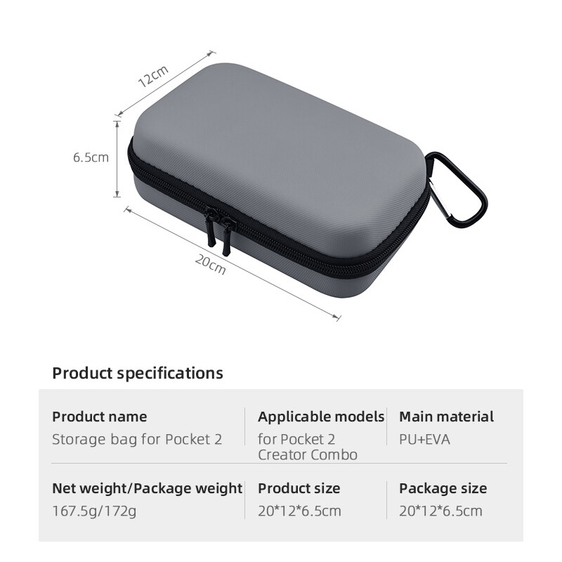 Túi Da PU Cứng Đựng Máy Ảnh Bỏ Túi DJI Osmo Pocket 2