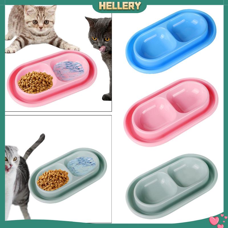 Bộ Bát Đựng Thức Ăn Nước Uống Hai Ngăn Chống Trượt Cho Mèo