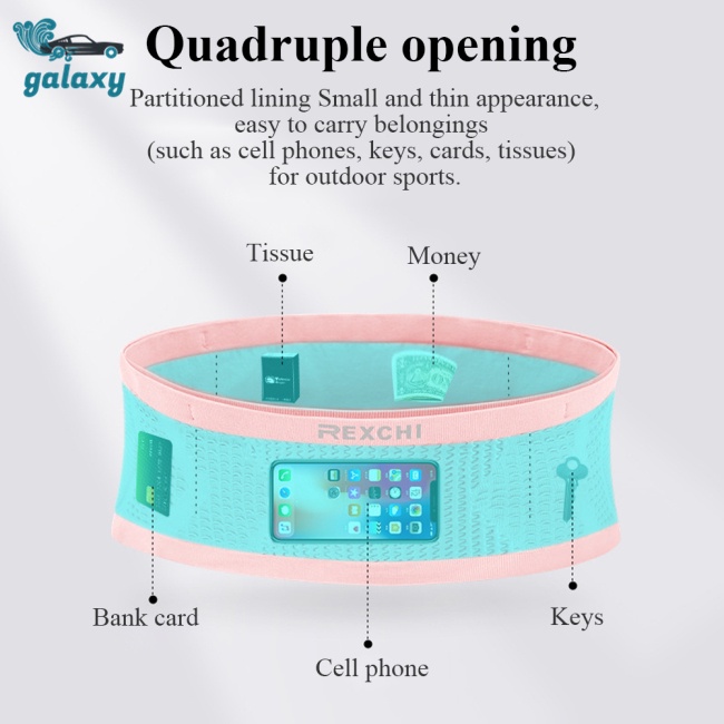 Galaxy Túi Đựng Điện Thoại Đeo Hông Chống Trượt Cỡ Lớn Thoáng Khí Tiện Dụng Cho Nam Và Nữ