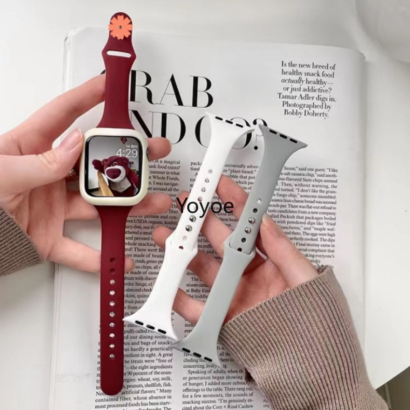 Dây Đeo Đồng Hồ Bằng Silicone 8 Ultra 49mm 38mm 40mm 41mm Cho iwatch Series 7 6 5 4 3 SE 2 1 42mm 44mm 45mm