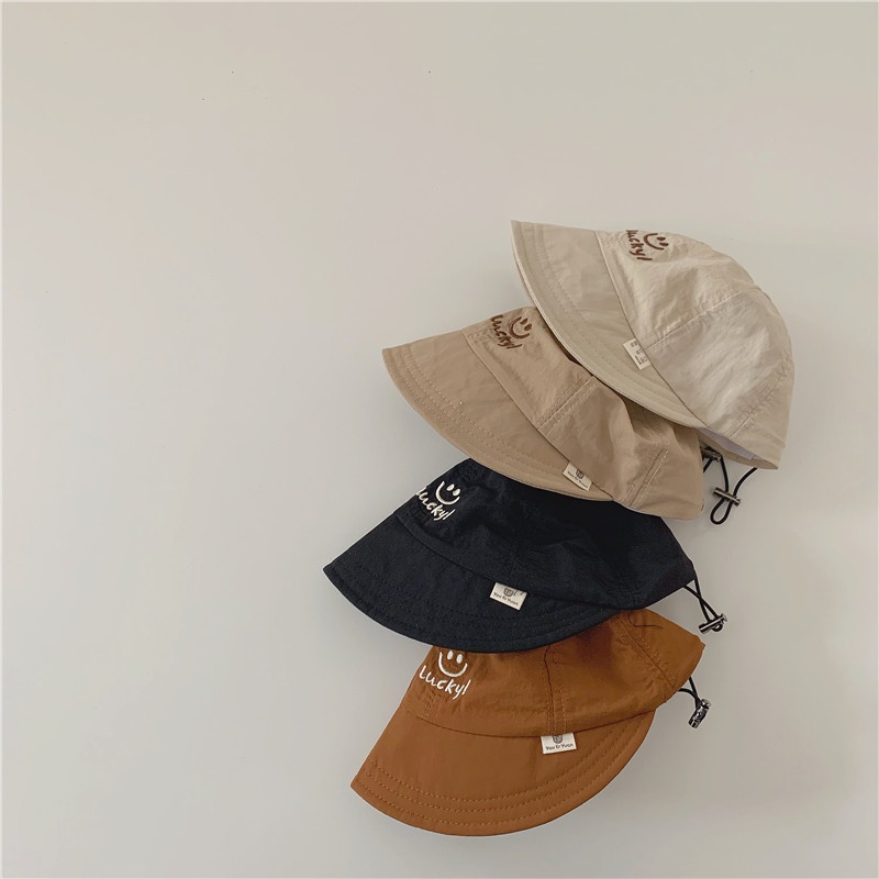 Mũ Lưỡi Trai Vành Mềm Mại Nhanh Khô Thêu Chữ Thời Trang Mùa Hè Dành Cho Trẻ Nhỏ 0-2 Tuổi