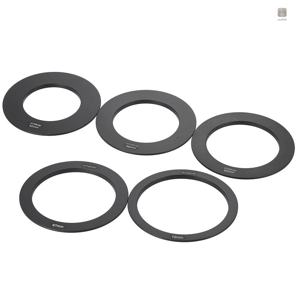 Andoer Set 13 Tấm Lọc Màu Gradient Hình Vuông Kèm Giá Đỡ Và Vòng Nối 52mm / 58mm / 62mm / 67mm / 72mm)