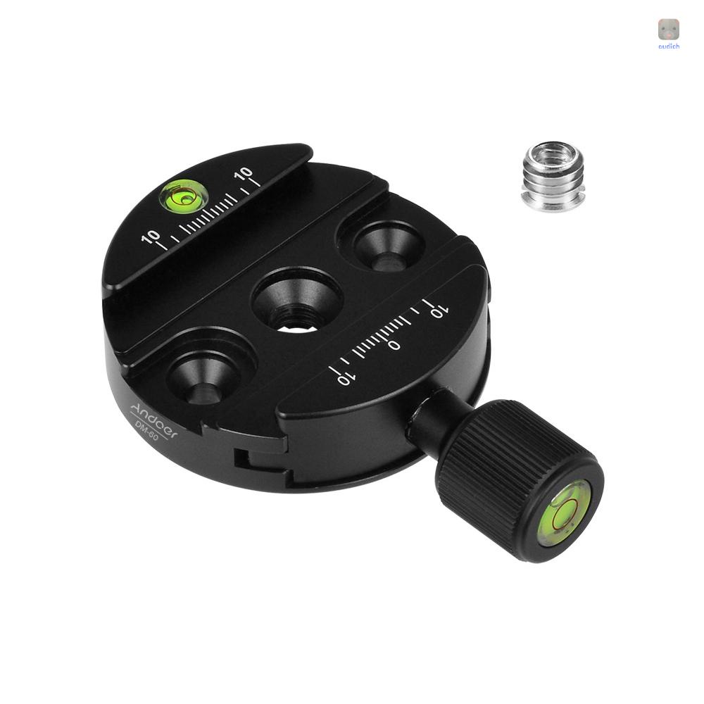 Đĩa Hợp Kim Nhôm Andoer 60mm 3 / 8-inch Với Đầu Nối 1 / 4-inch Cho Arca Swiss QR