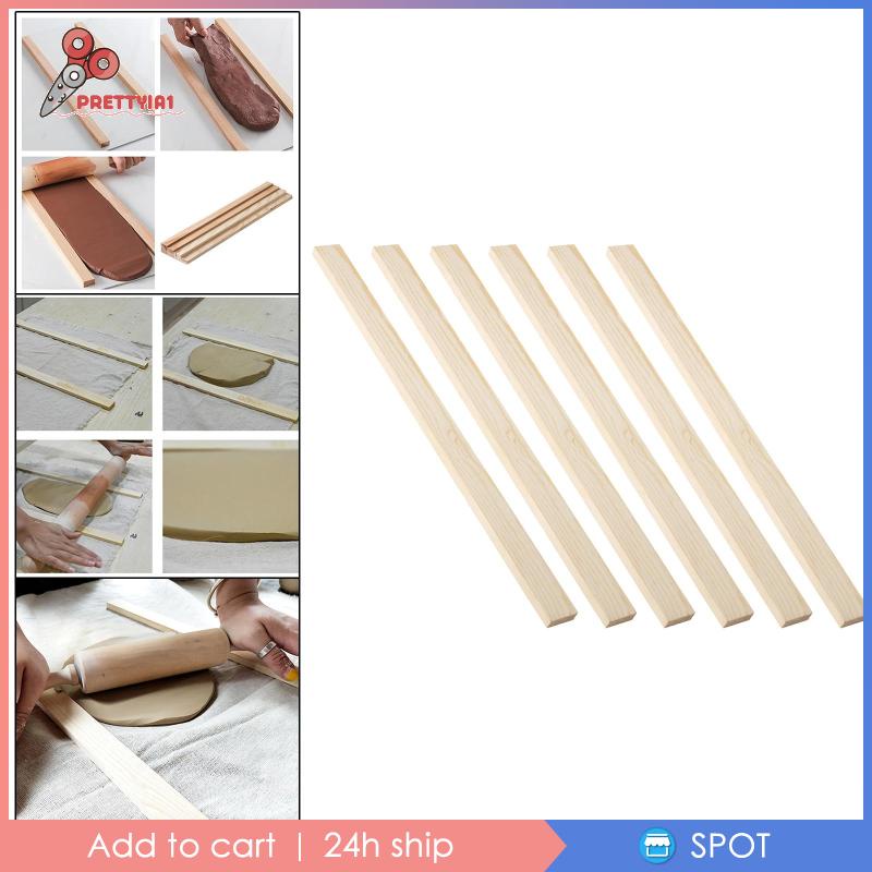 [Prettyia1] Set 6 Thanh Gỗ Cuộn Hướng Dẫn 5 7 10mm