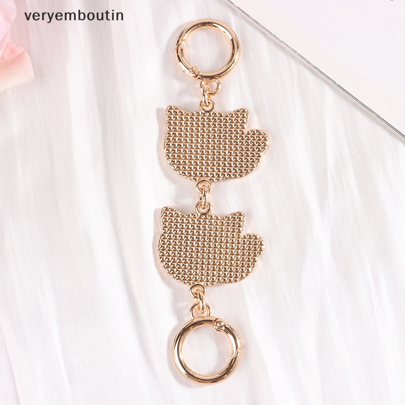 Dây Xích Nối Dài Túi Xách Tráng Men Hình Mèo Dễ Thương