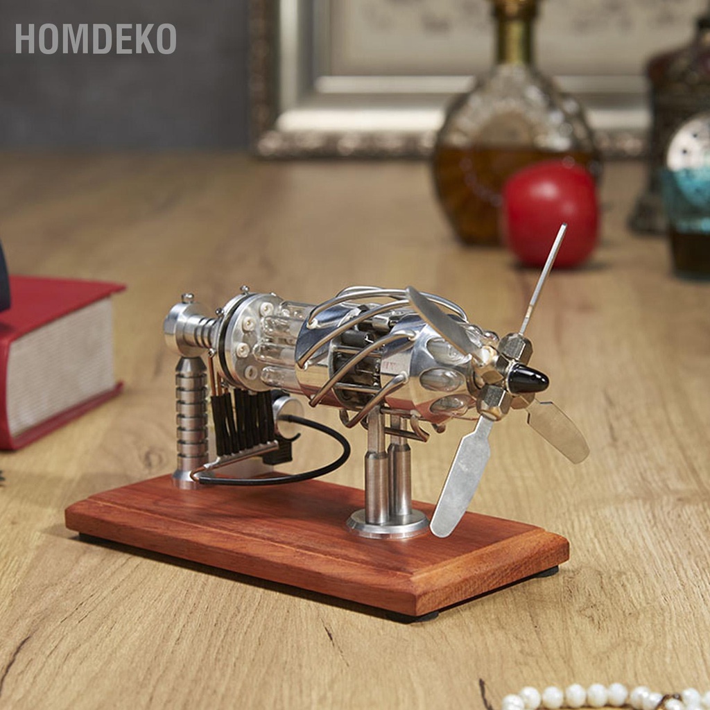 16 xi lanh Khí Nóng Động Cơ Stirling Giáo Dục Mô Hình Giảng Dạy Trang Trí Đồ Chơi Homdeko
