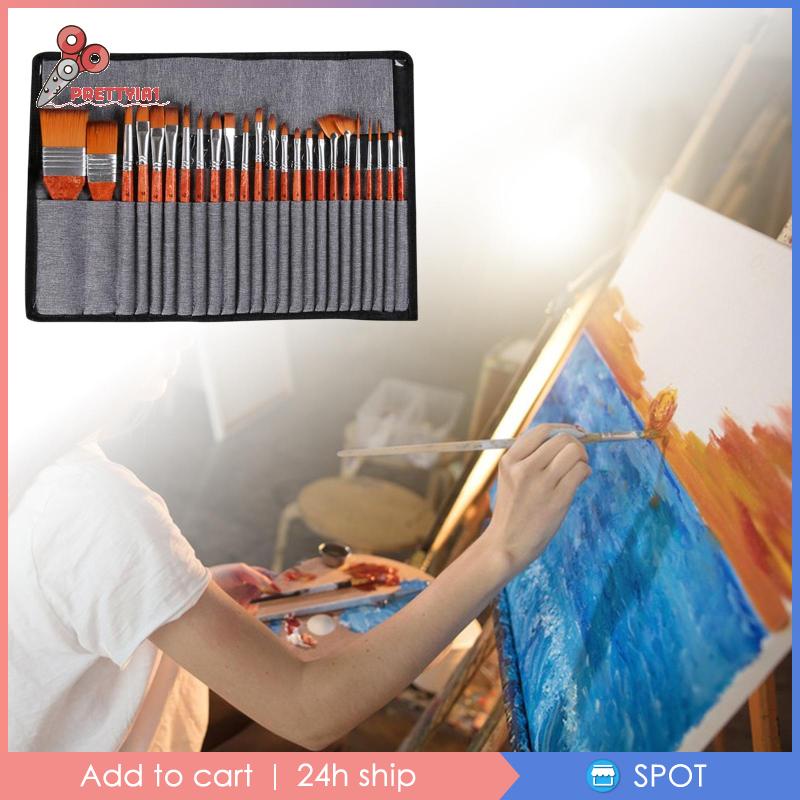 Set 1 / 24 Cọ Vẽ Màu Nước Cho Người Lớn Và Trẻ Em