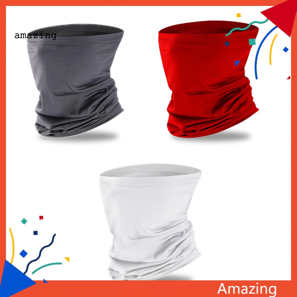 Khẩu Trang Unisex Che Phủ Cổ Chống Tia UV Chống Bụi Thoáng Khí Màu Trơn