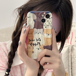 Ốp Điện Thoại Silicon In Hình Chó Mèo Dễ Thương Cho IPhone 11 12 13 14 Pro Max 14 Plus shin case