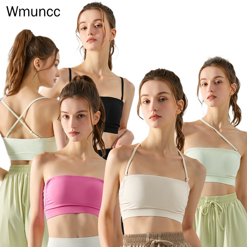 Wmuncc Áo Ngực Thể Thao Hai Dây Màu Trơn Thời Trang Cho Nữ