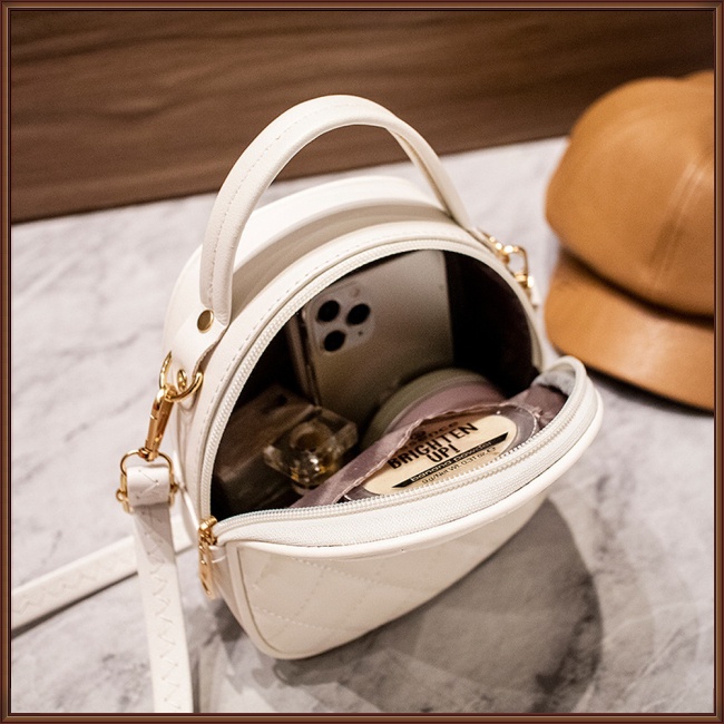 Túi Đeo Chéo Mini Bằng Da Pu Kèm Dây Đeo Sợi Xích Thời Trang Cho Nữ