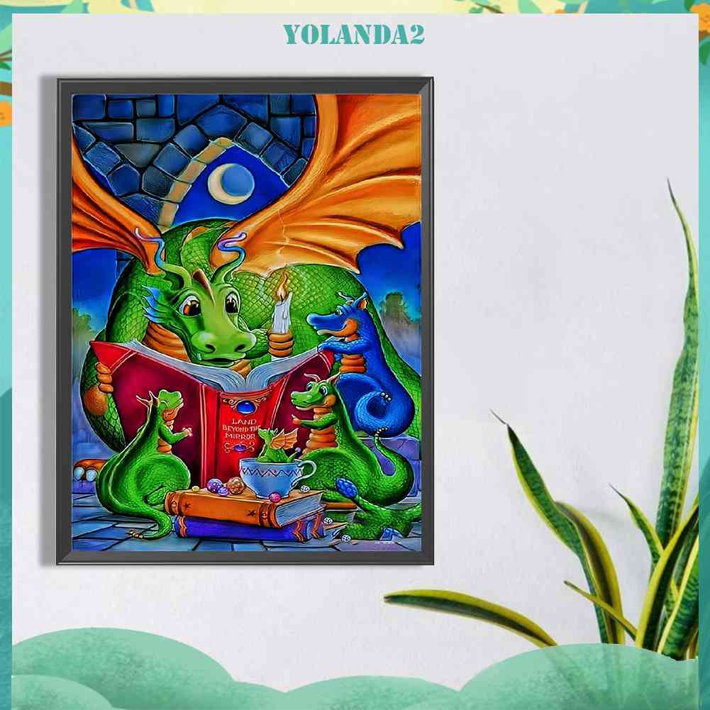 Tranh Đính Đá Kim Cương Toàn Bộ 5D DIY Hình Vẽ Khủng Long