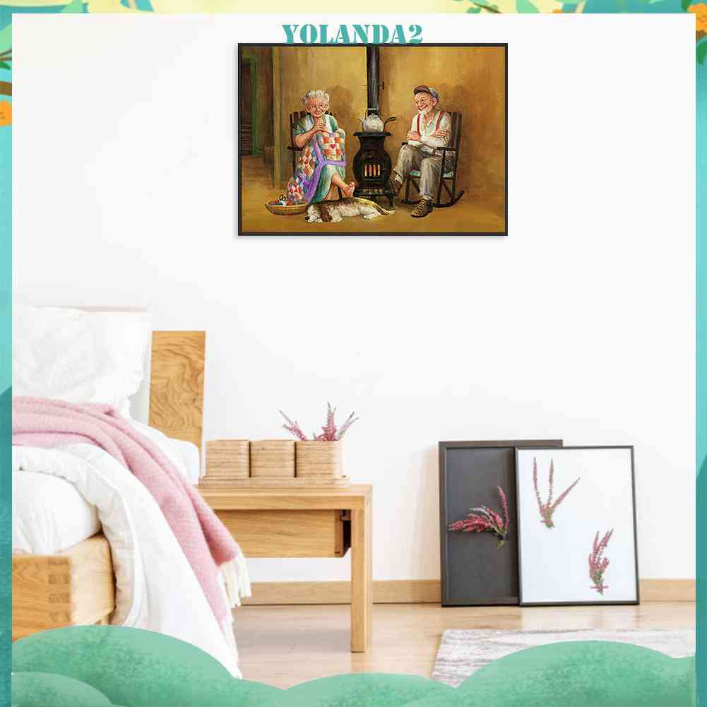 Tranh Đính Đá Kim Cương Toàn Bộ 5D DIY Hình Cặp Đôi Lãng Mạn Trang Trí Nhà Cửa