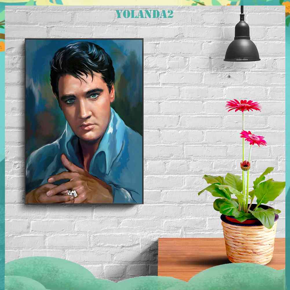 Bộ Tranh Đính Đá 5D Toàn Diện Họa Tiết Elvis Presley Độc Đáo DIY Dùng Trang Trí