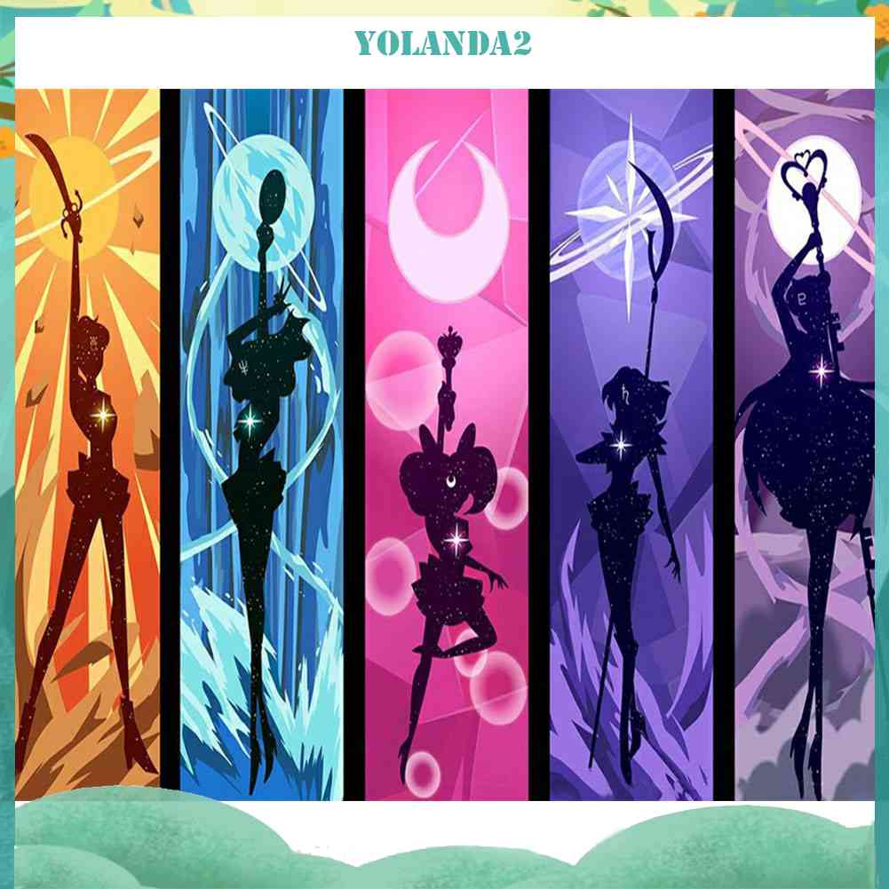 Tranh Đính Đá Kim Cương Toàn Bộ 5D DIY Hình Vẽ Thủy Thủ Mặt Trăng Dùng Trang Trí Nhà