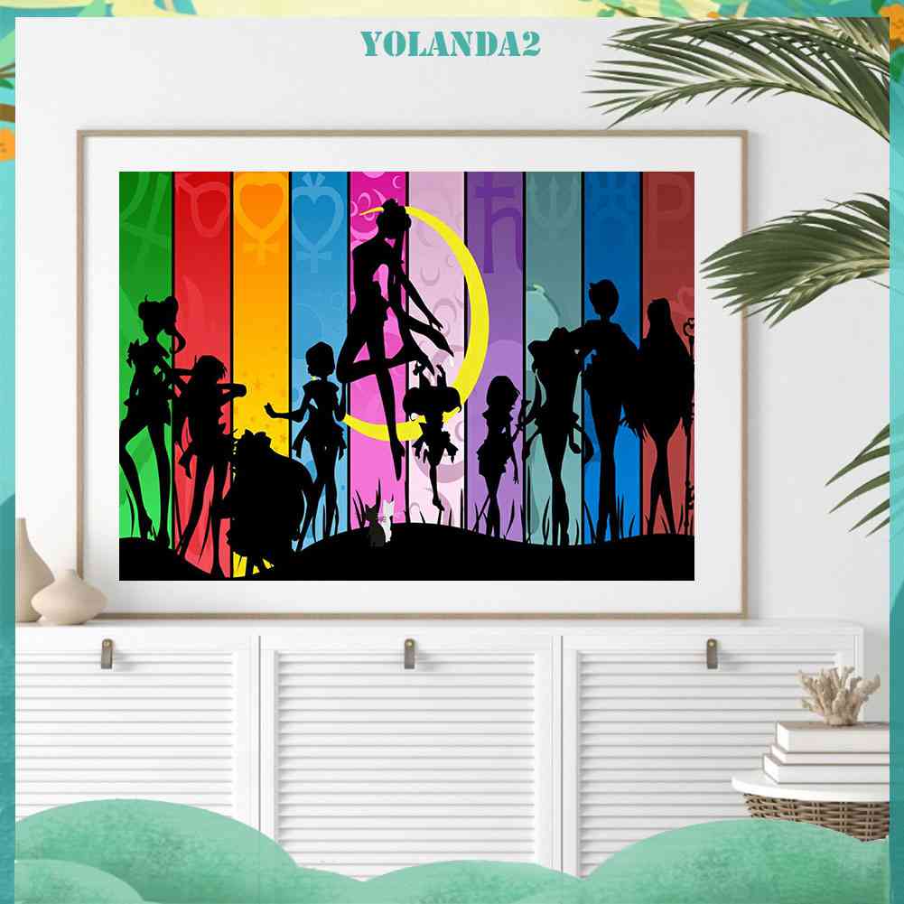 Bộ Tranh Đính Đá 5D Họa Tiết Hoạt Hình Độc Đáo DIY Dùng Trang Trí Nhà Cửa