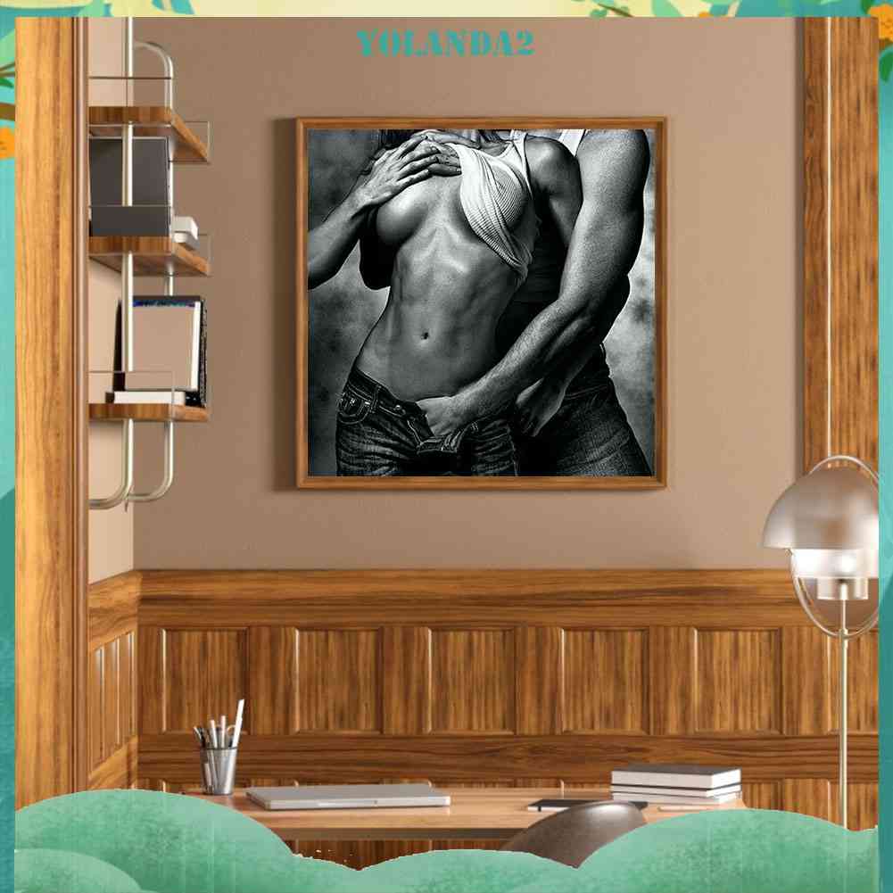 Bộ Tranh Đính Đá Tự Làm Toàn Diện Hình Cặp Đôi Tham Gia Vị Trí Nhà Cửa