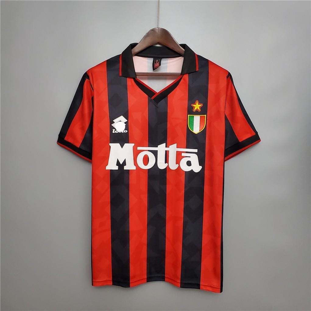 Áo polo Tay Ngắn In Số 4XL 5XL AC Milan Jersey 1993 1994