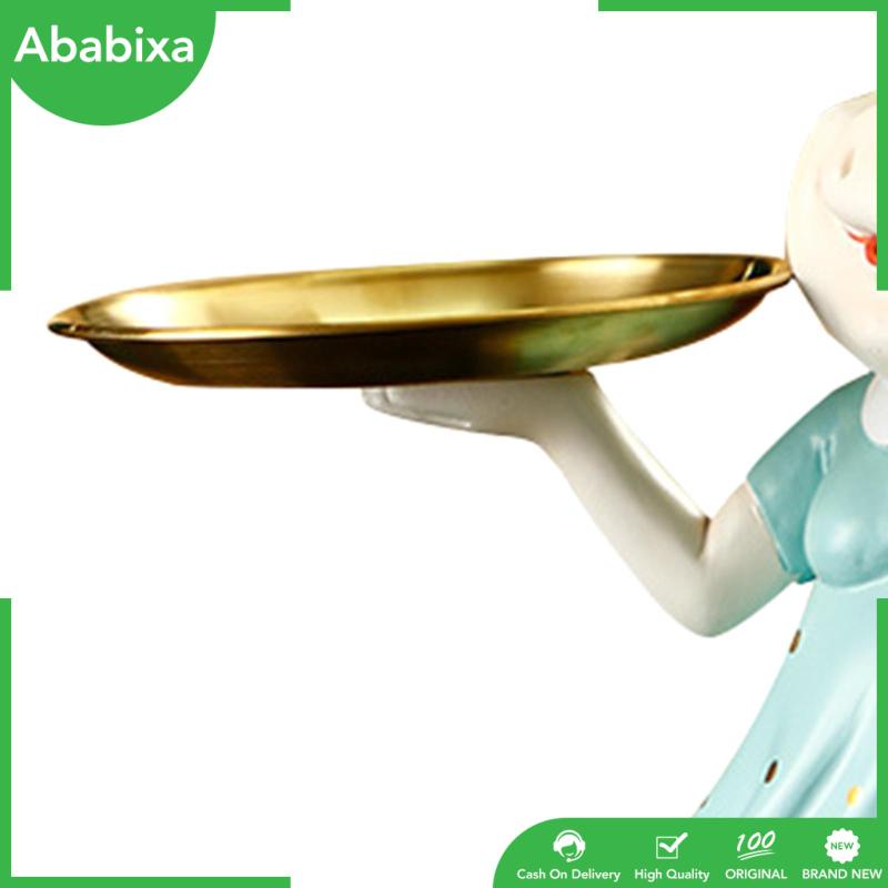 [Ababixa] Tượng Heo Con Kèm Khay Đựng Chìa Khóa Và Khay Điêu Khắc Nghệ Thuật Để Bàn Phòng Khách Nhà Hàng