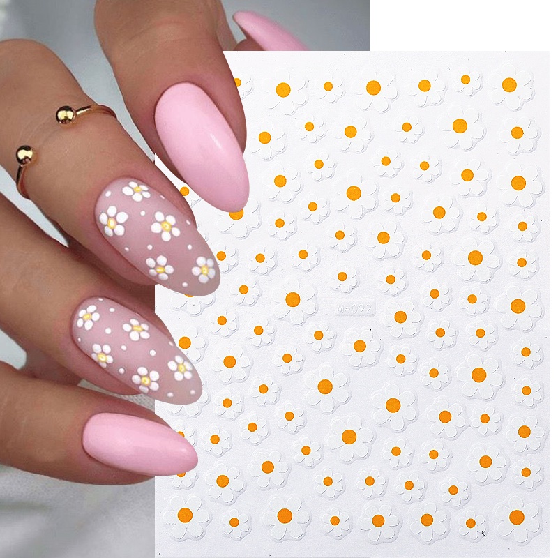UR SUGAR Miếng Dán Trang Trí Móng Tay 3D Hình Hoa Trái Cây Lấp Lánh DIY